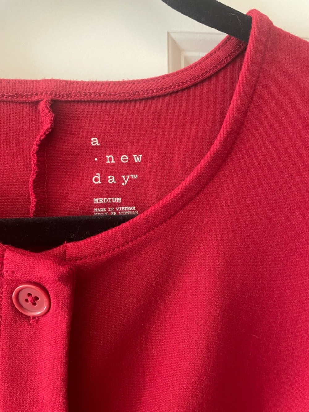 a new day Red Sleeveless Button-Front Crop Top - Picture 3 of 3